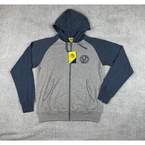 Icon Sports Mens Small Gray Club America Full-Zip Lightweight Long Sleeve Hoodie